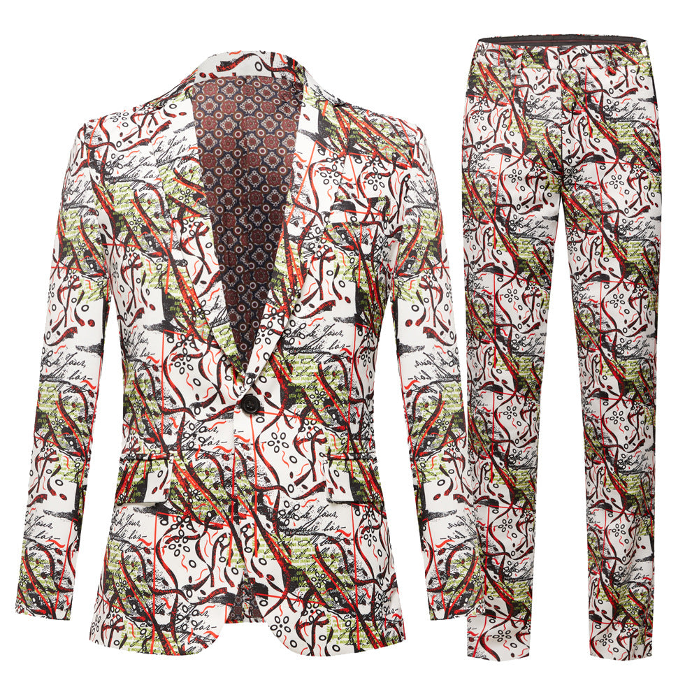 Impressionist Print Suit M8039