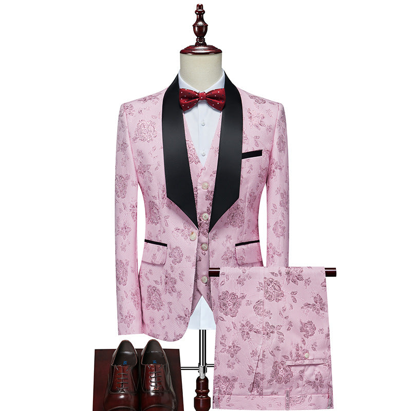 Jacquard Three Piece Suit S8200