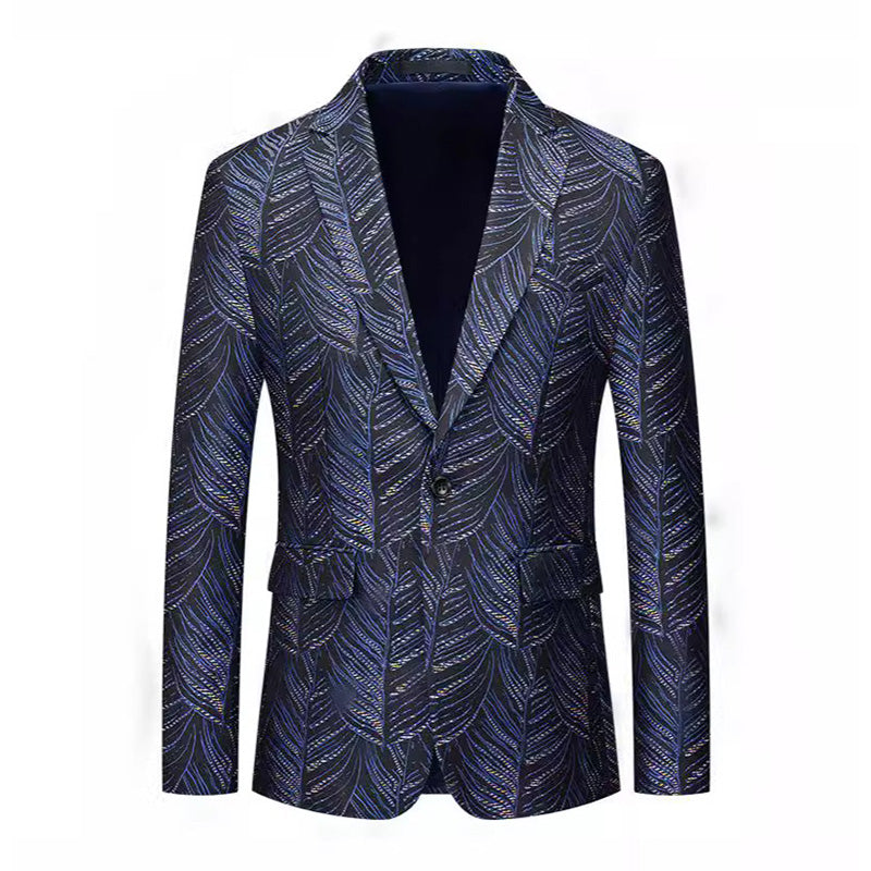 Leaf Vein Pattern Blazer S8517