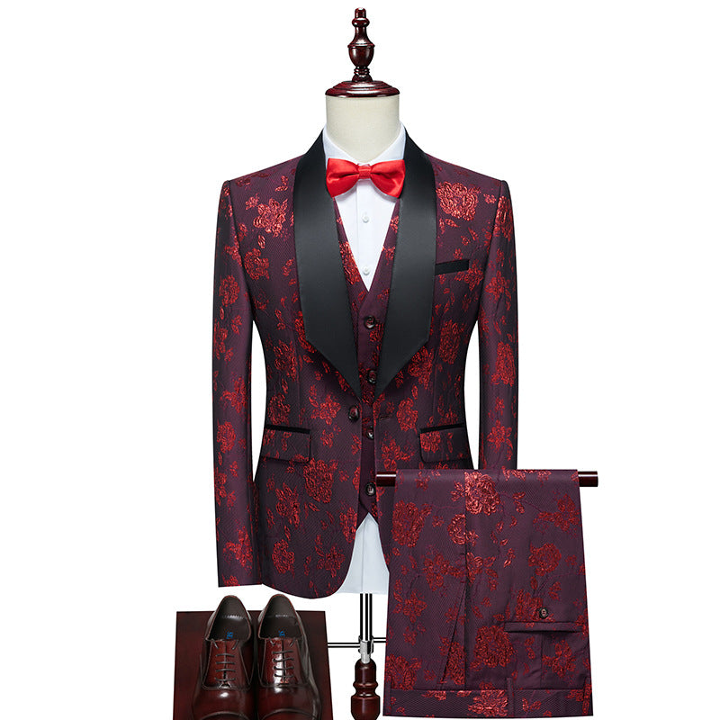 Jacquard Three Piece Suit S8200