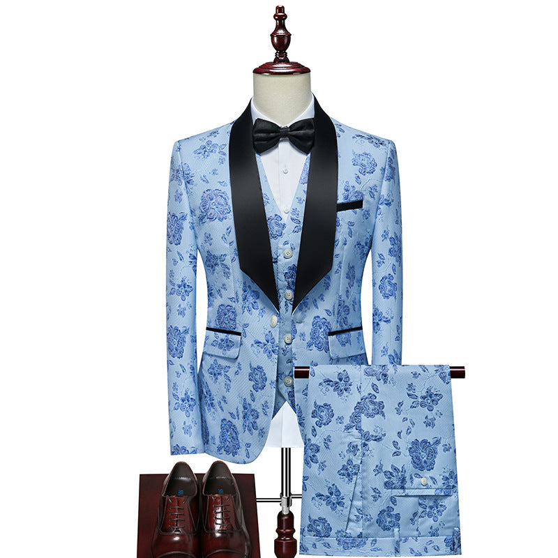 Jacquard Three Piece Suit S8200