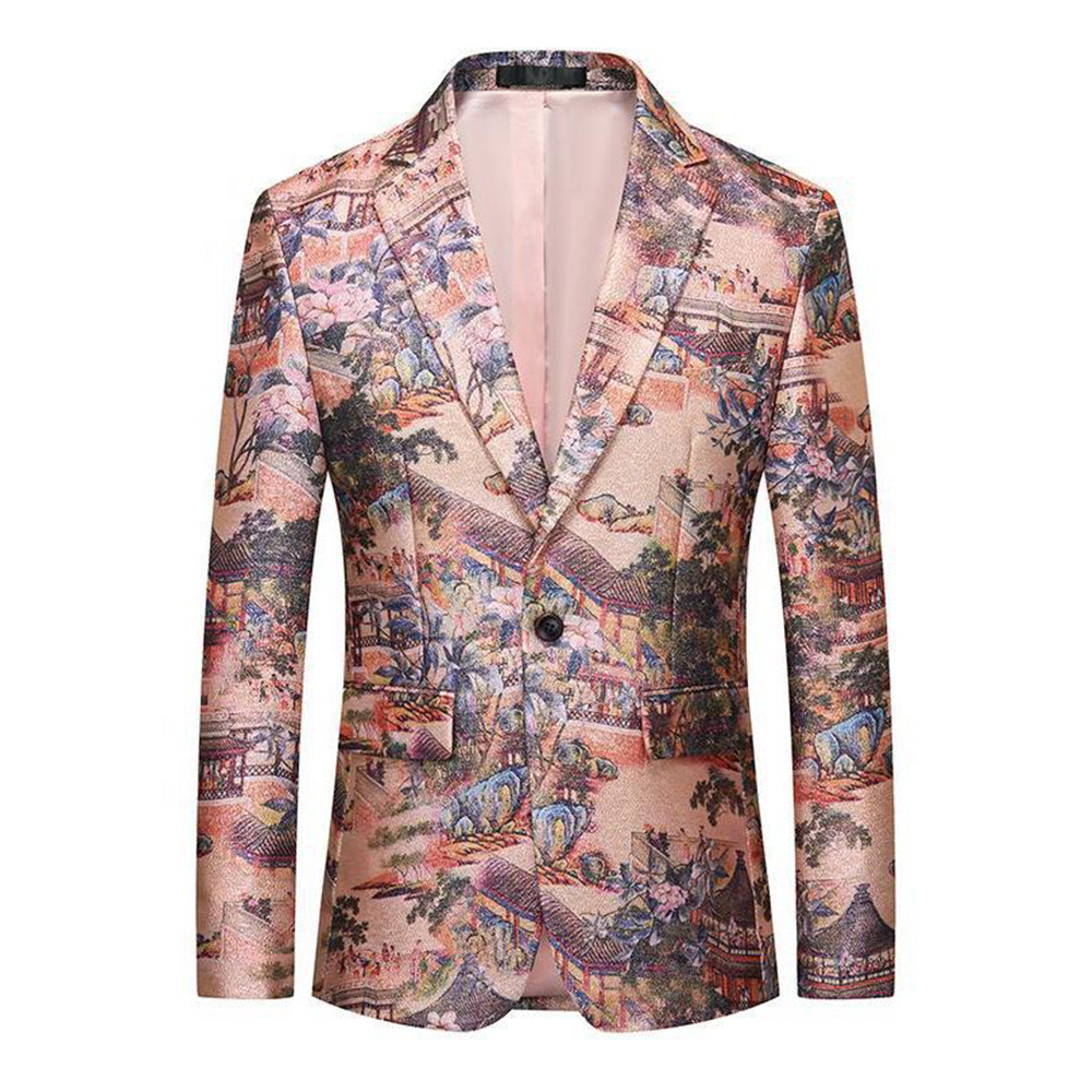 Retro Printing Blazer S8302