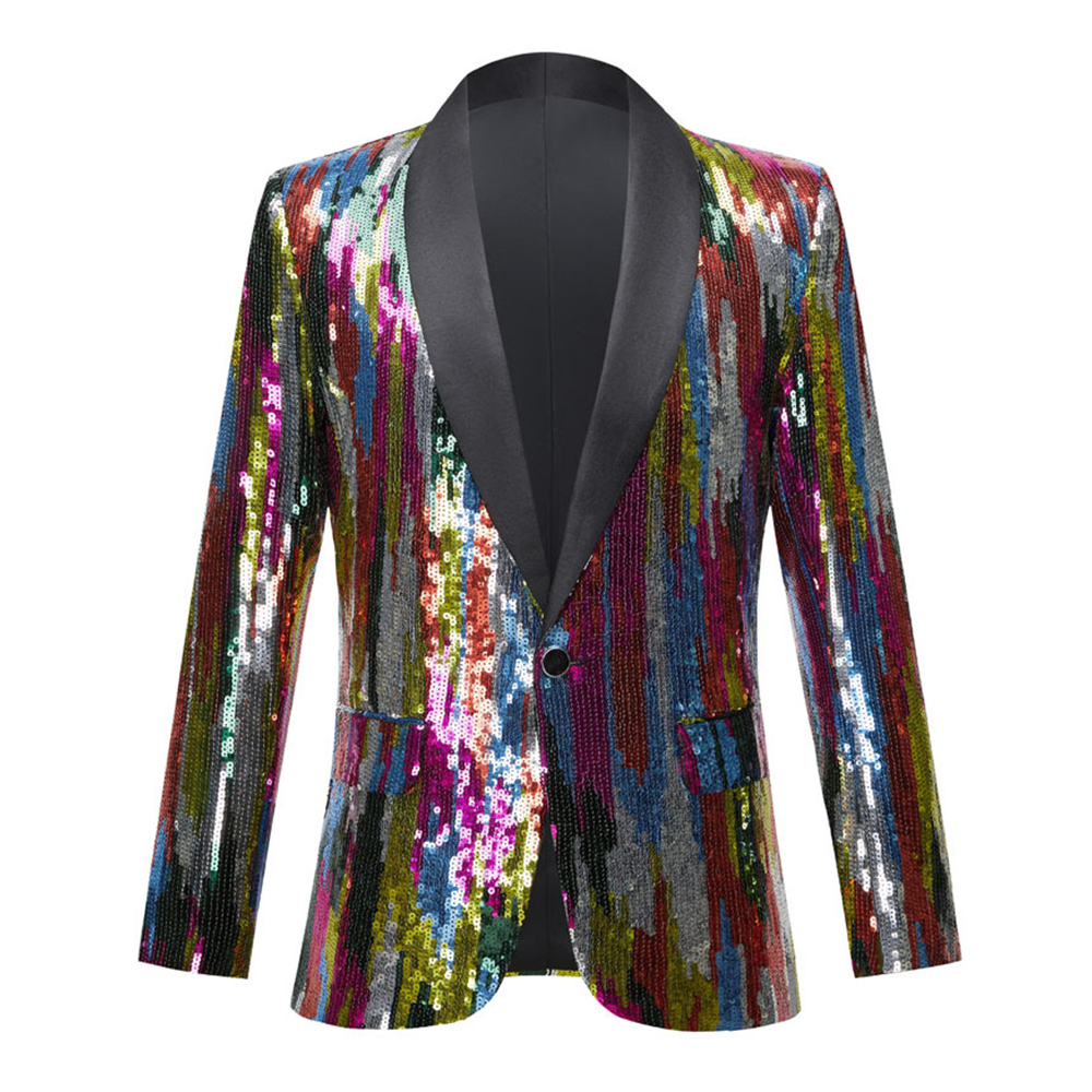 Psychedelic Sequin Retro Tuxedo S8095