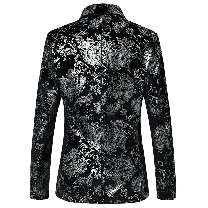 Paisley_Black_Silver_Men_Blazer_S8667_Formal_Business_Special_Events_SUITMINE