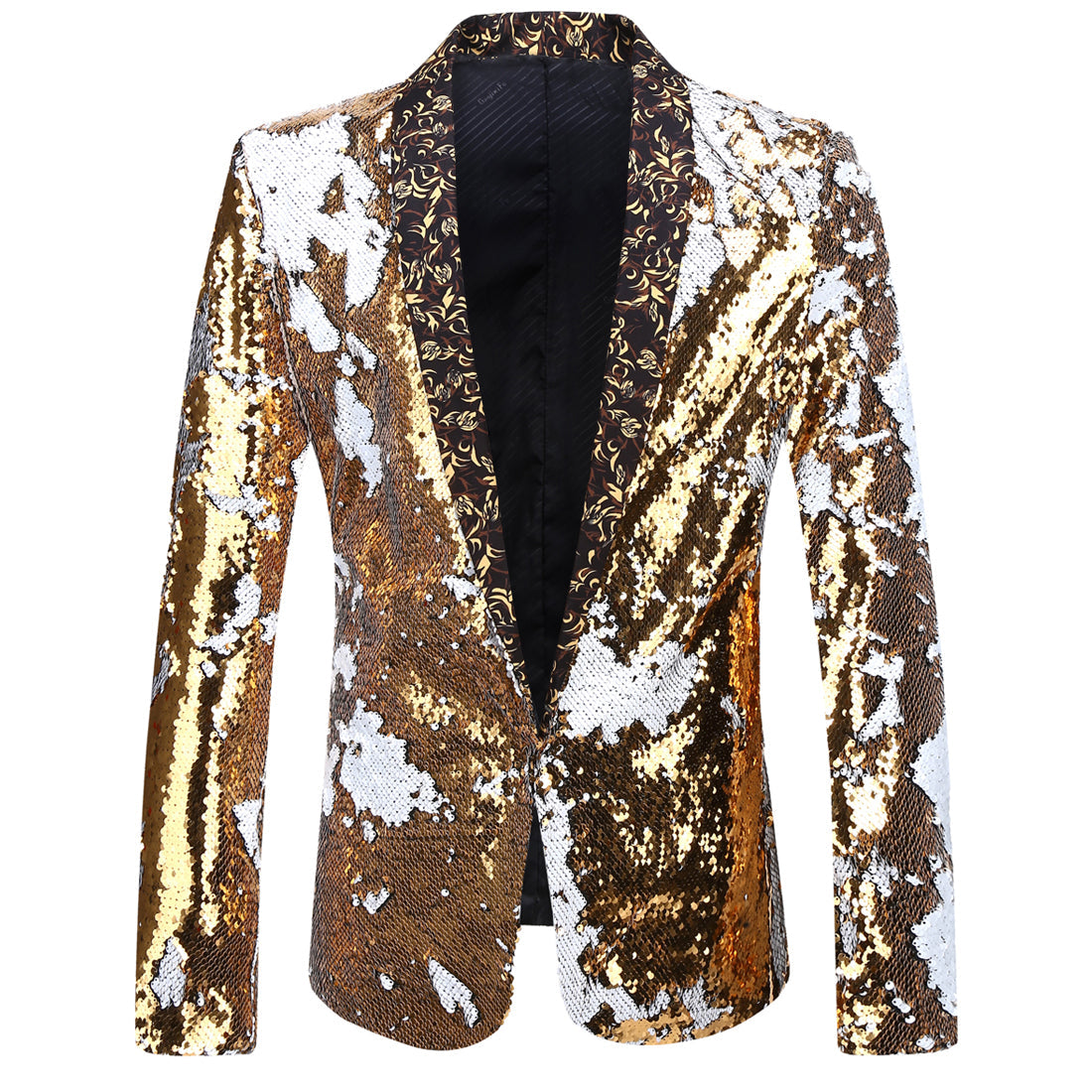 Gilded Elegance Sequin Tuxedos S8059-2-Gold