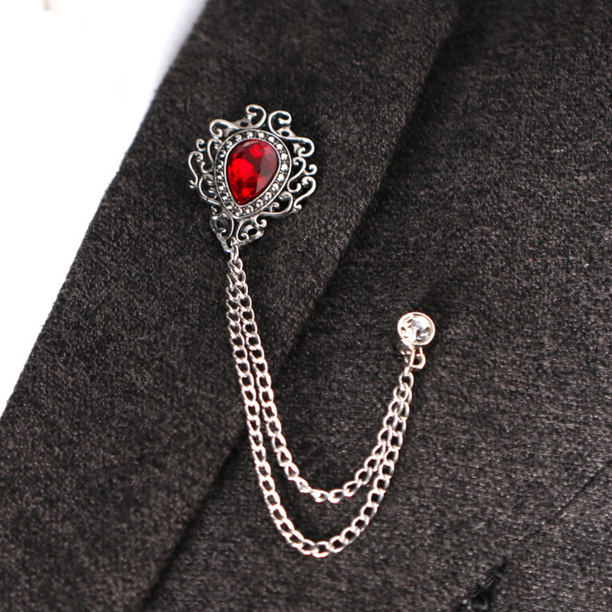 Fashion Rhinestone Suit Brooch A1017