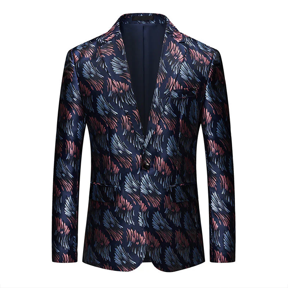 Blazer à motif abstrait S8186 