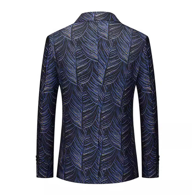 Leaf Vein Pattern Blazer S8517