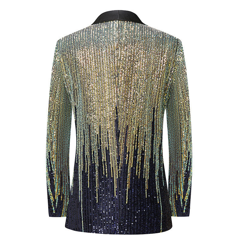 Midnight Gold Sequin Tuxedo S8538