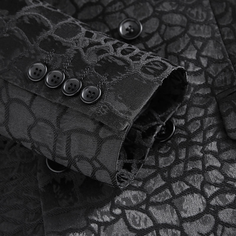 Black_Crocodile_Pattern_Men_Blazer_S8681_Formal_Business_Attire_SUITMINE