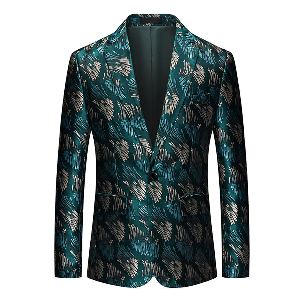 Blazer à motif abstrait S8186-1 