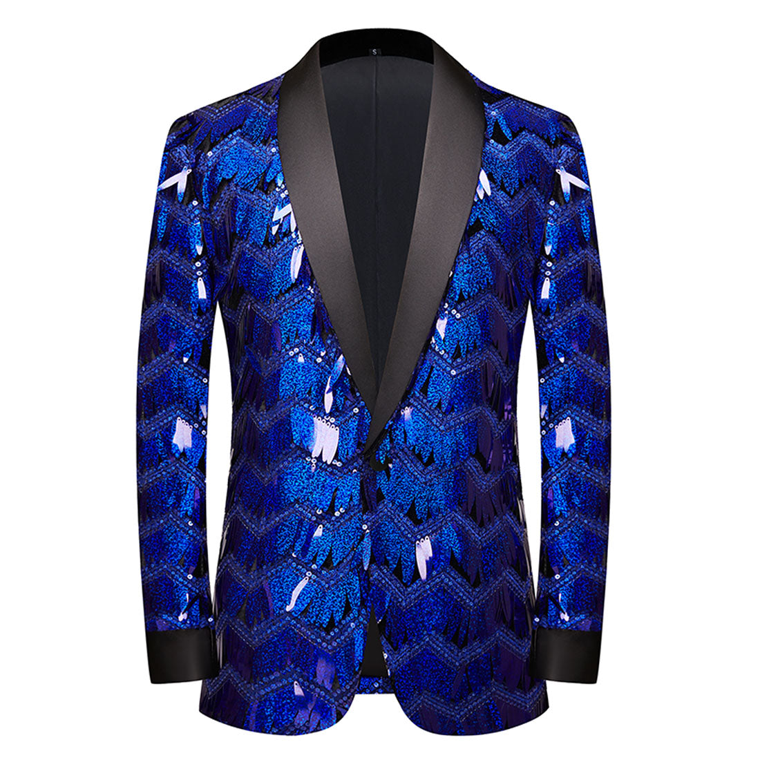 Blue Sequins Tuxedo S8229