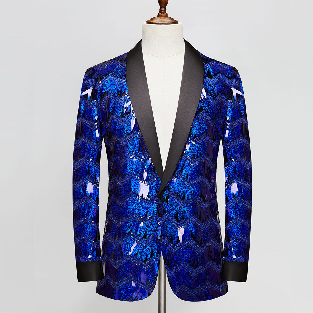 Blue Sequins Tuxedo S8229