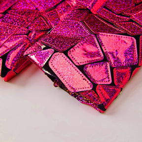 Red Holographic Sequin Jacket M8074-1
