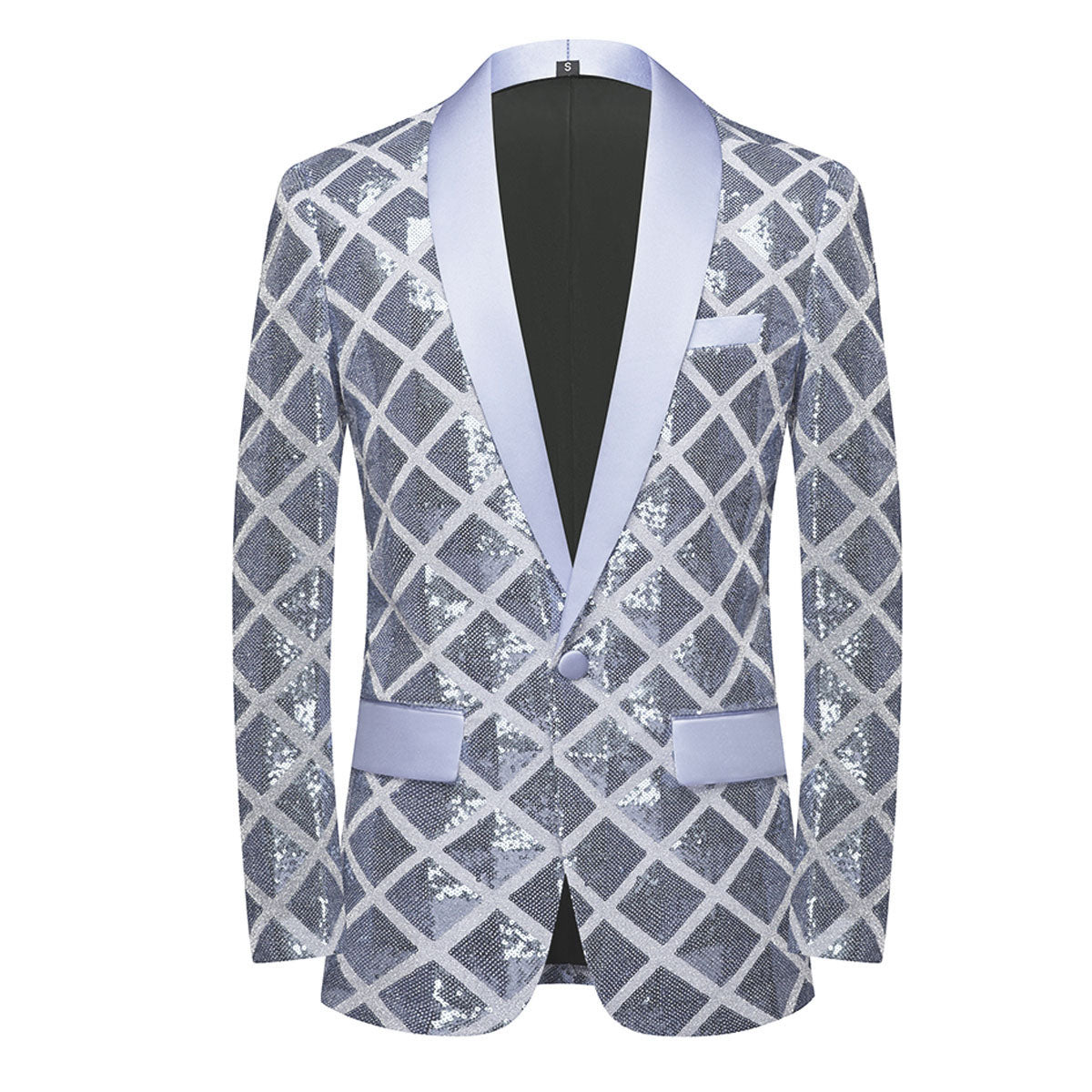 Plaid Sequins Tuxedo S8230