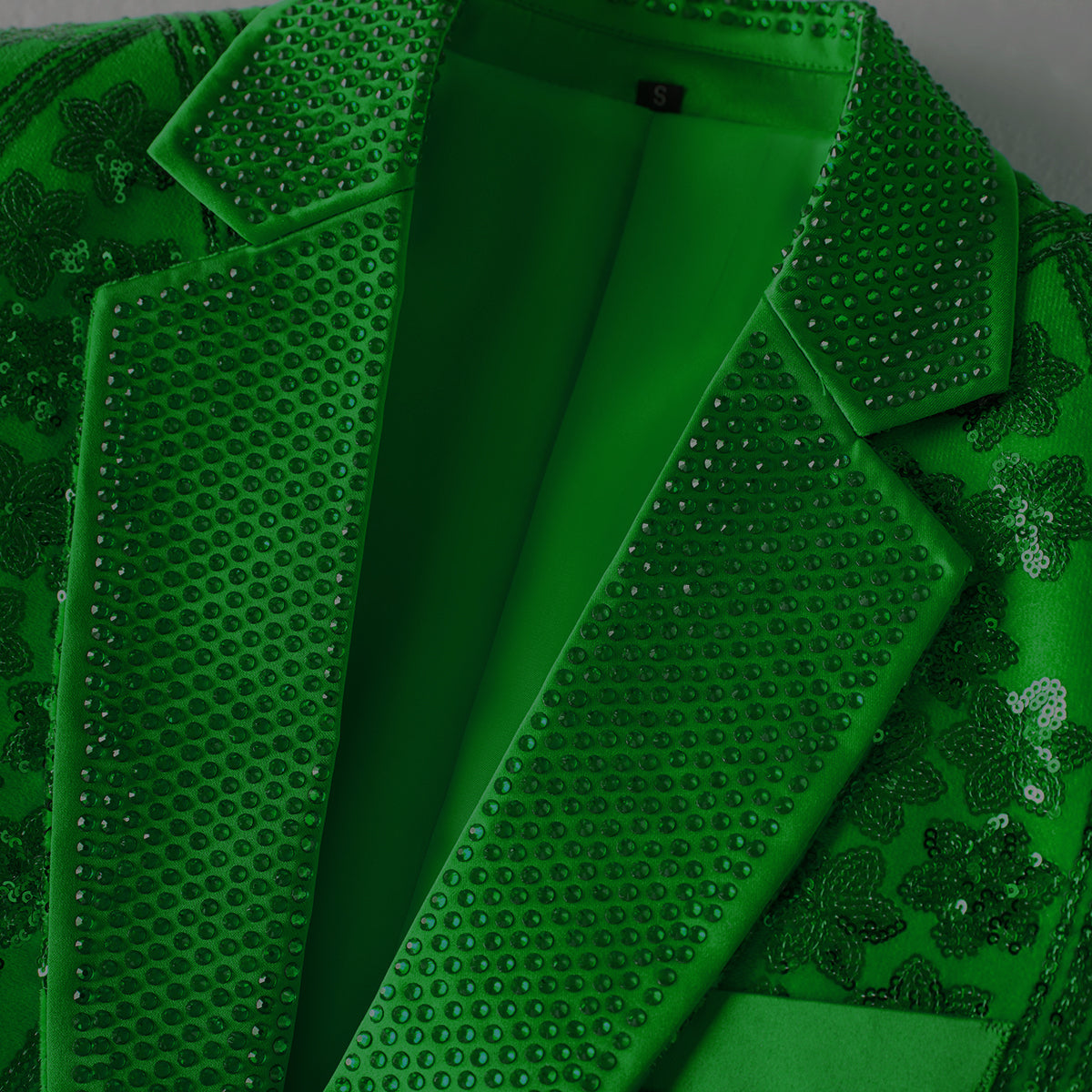 Green_Sequin_Pattern_Men_Blazer_S8660_Party_Evening_Wear