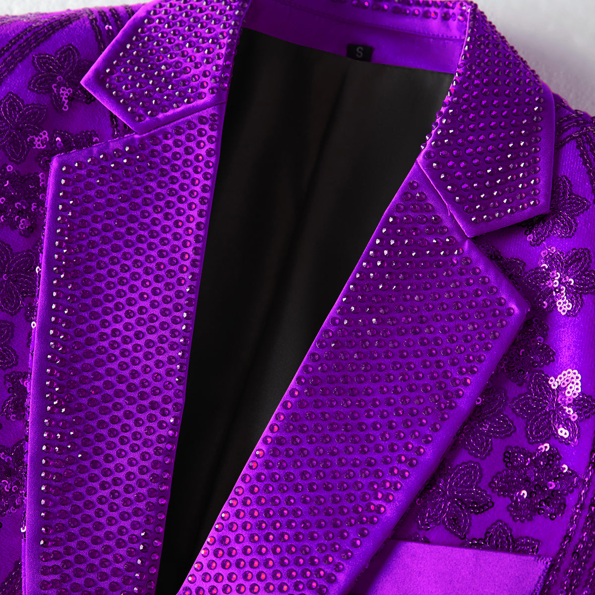Purple_Floral_Sequin_Men_Blazer_S8662_Party_Stage_Fashion_SUITMINE
