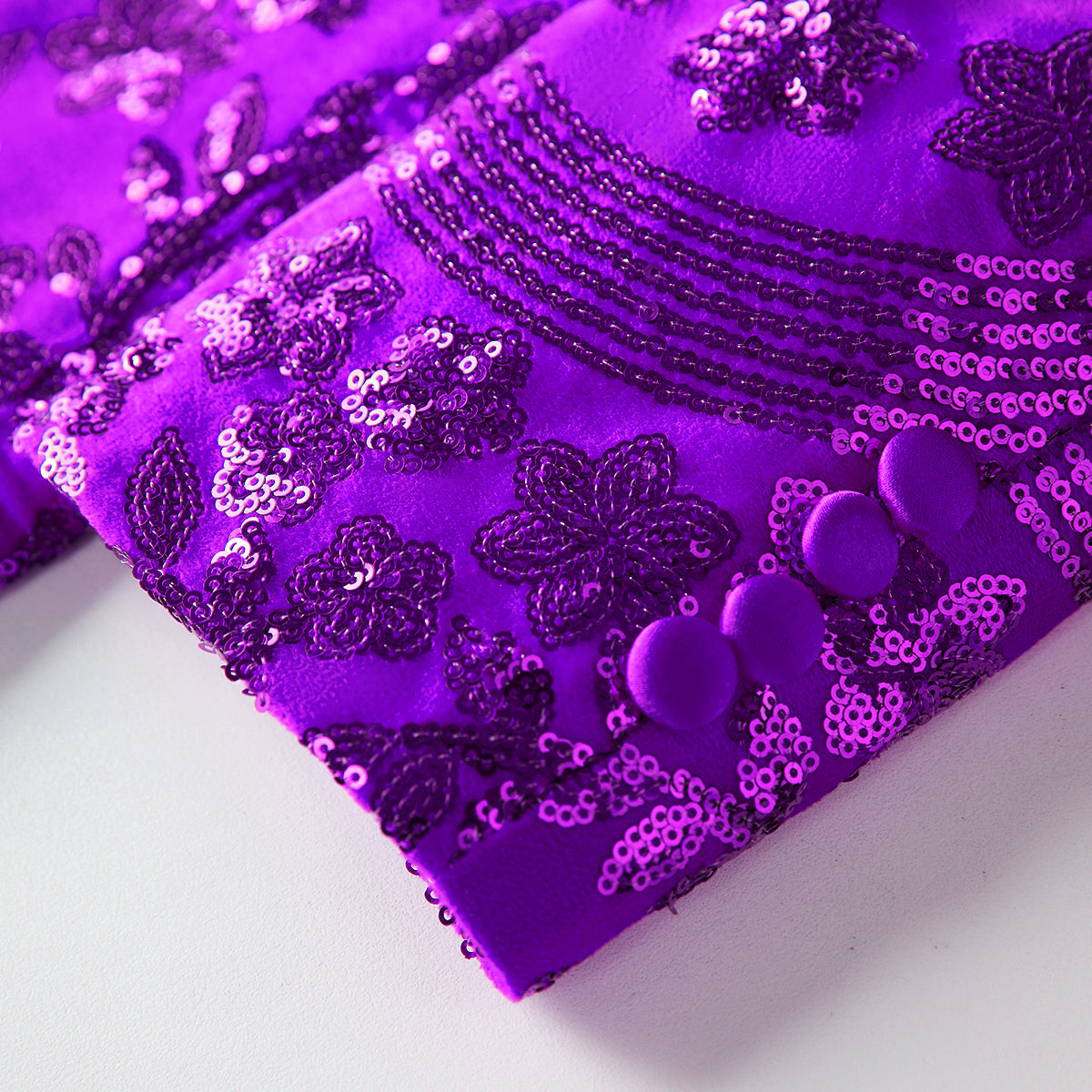 Purple_Floral_Sequin_Men_Blazer_S8662_Party_Stage_Fashion_SUITMINE