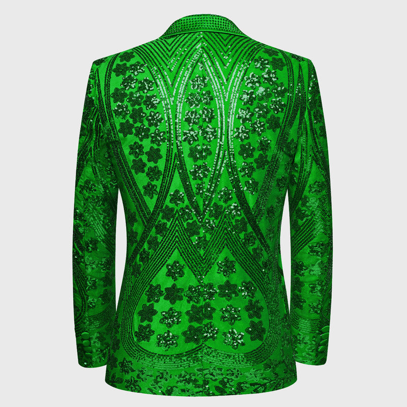 Green_Sequin_Pattern_Men_Blazer_S8660_Party_Evening_Wear