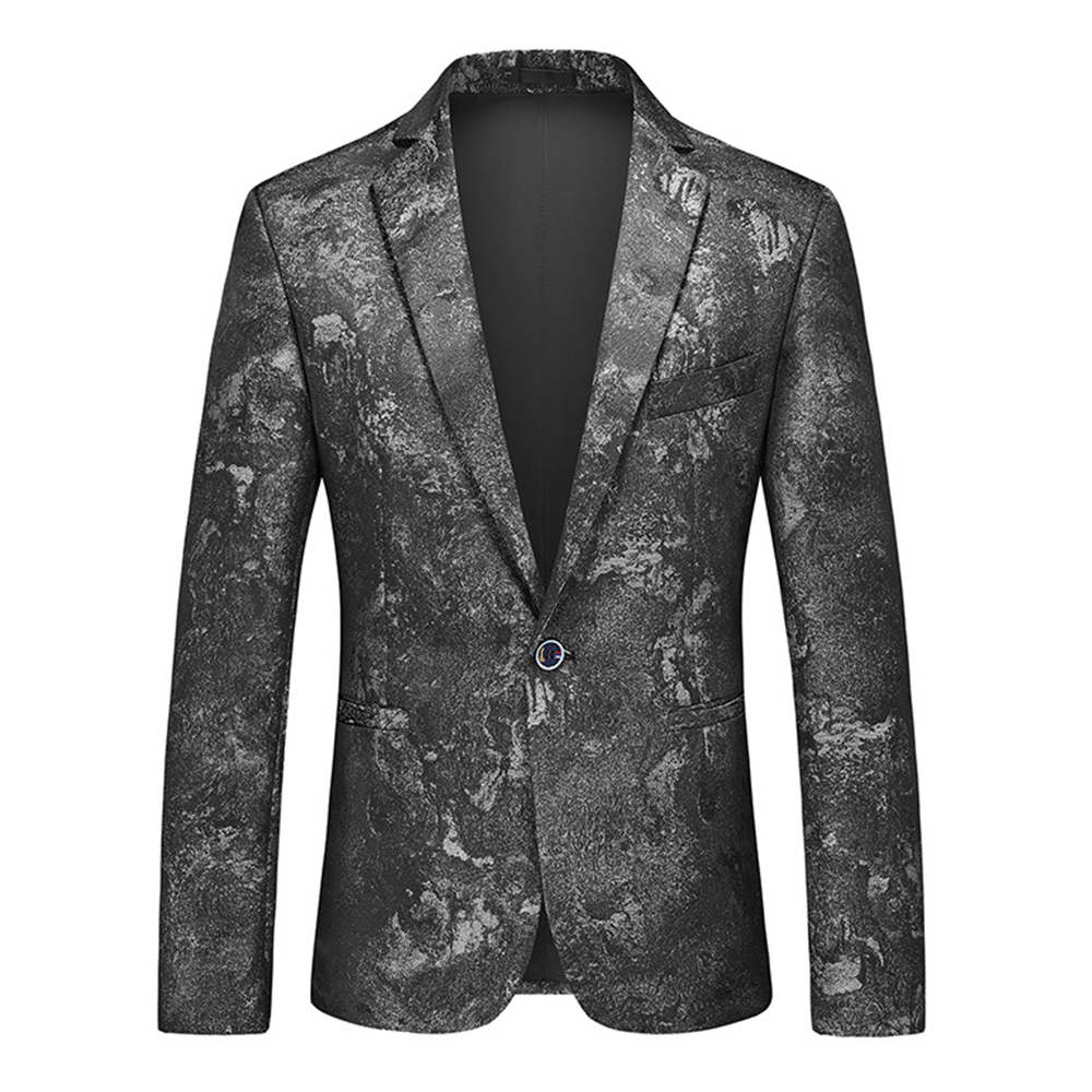 Blazer ajusté multicolore sur mesure S8316-Noir 