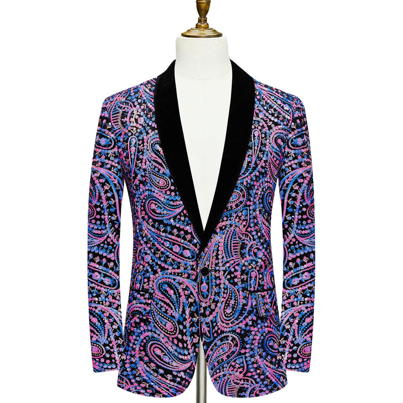 Mystery Pattern Sequins Blazer S8192