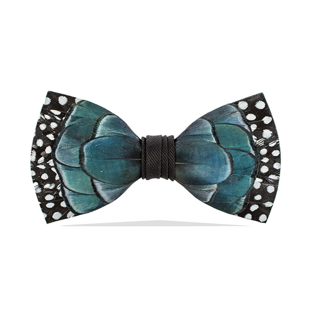 Italy Handmade Feather Bow Tie T1022