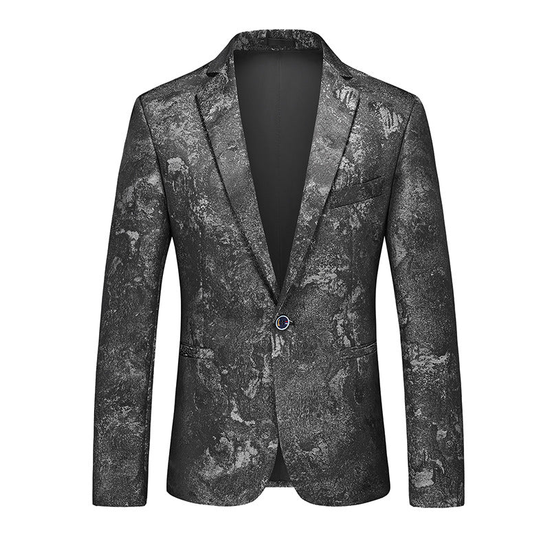 Tailored Multicolor Slim Fit Blazer S8316-Black