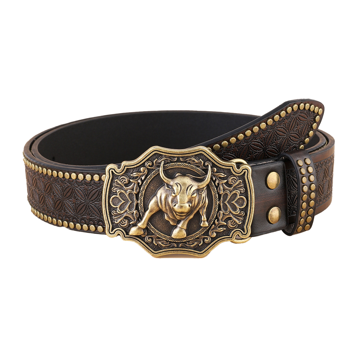 Western Cowboy Buckle Leather Belt B5011