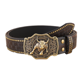 Western Cowboy Buckle Leather Belt B5011