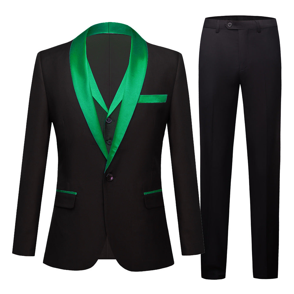 A Touch of Color 3-Piece Suit S8346-Green