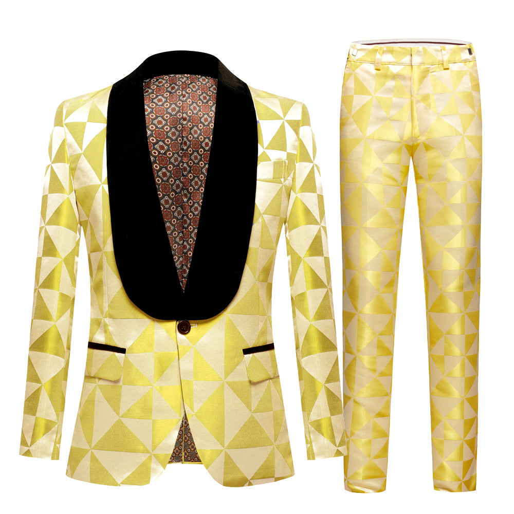 Elegant Geometric Patterned Fashion Suit Set S8347