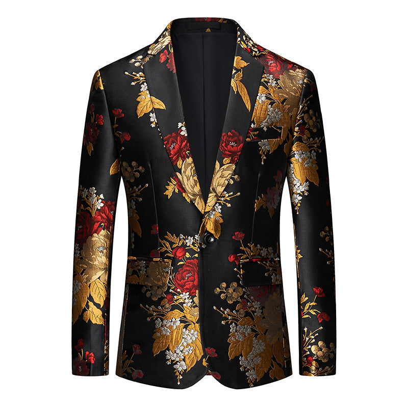 Blazer imprimé chrysanthème S8312 