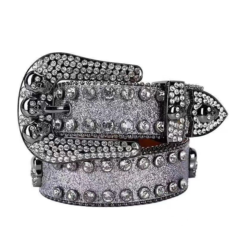 Punk Riveted Rhinestone Belt B4024