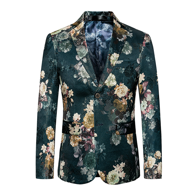 Blazer con stampa floreale viridiana S8313 