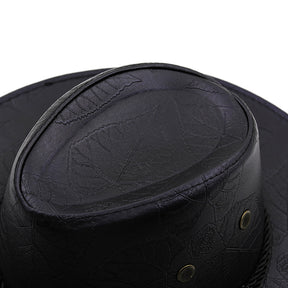 Printed Western Cowboy Leather Hat H8025