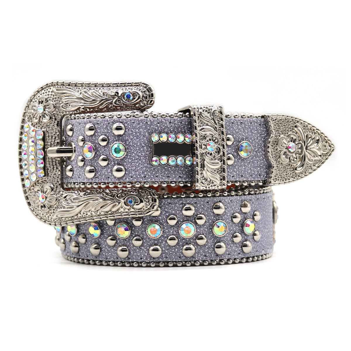 Punk Riveted Rhinestone Belt B4039