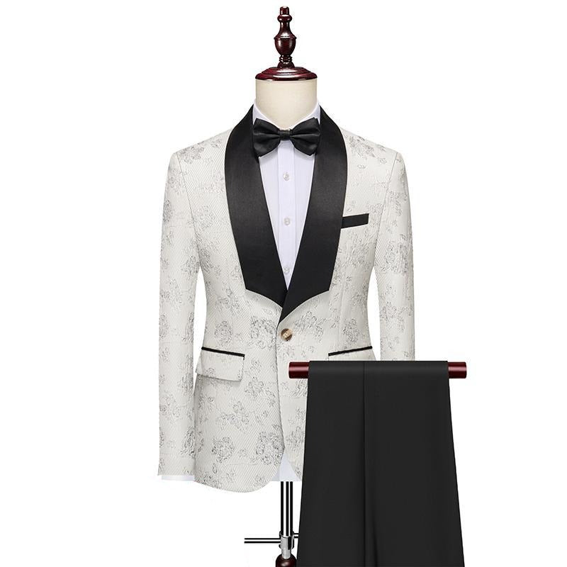 Minimalist Elegance Suit S8308-White