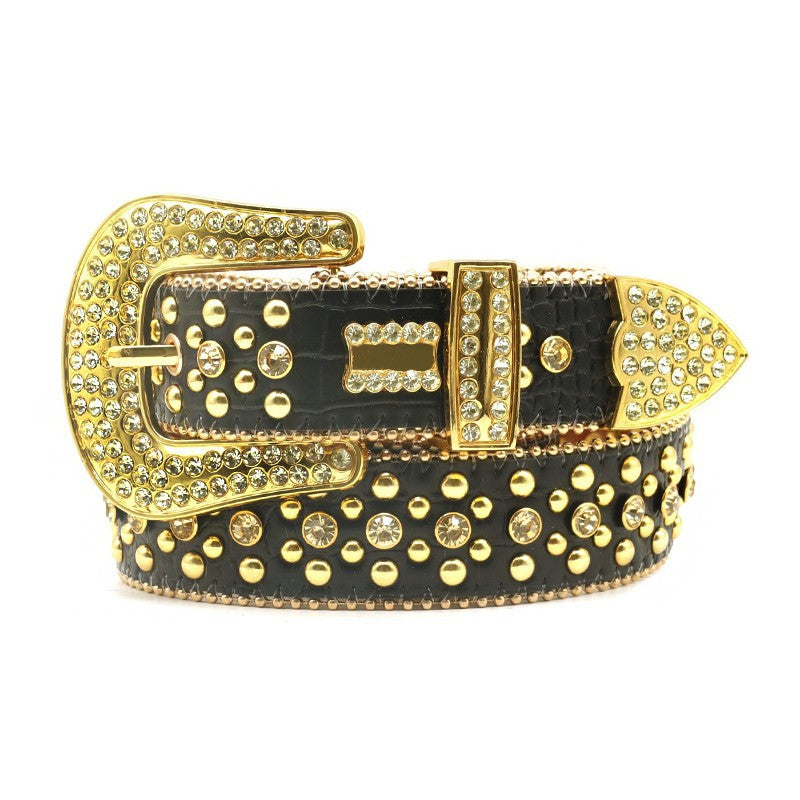 Riveted Rhinestone Belt B4019