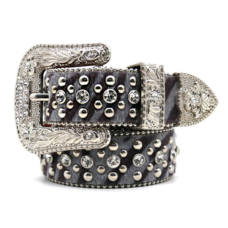 Ceinture Léopard Strass B4012