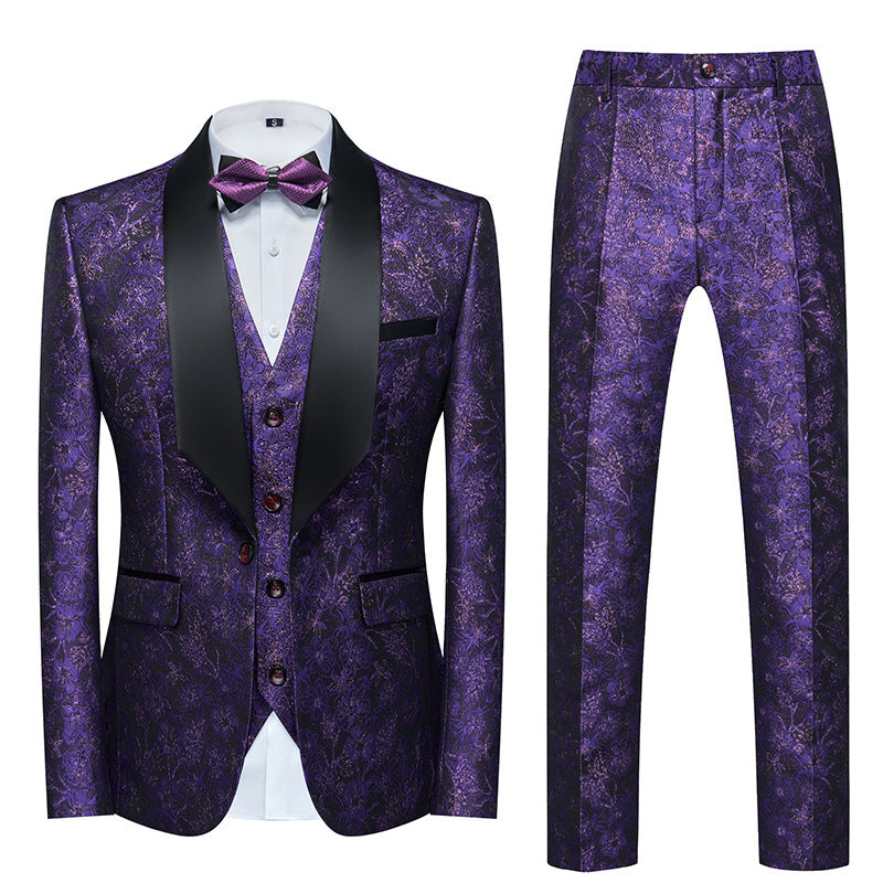 Blossom Harmony Ensemble 3-Piece Suit（7 Colors）S8332-Purple