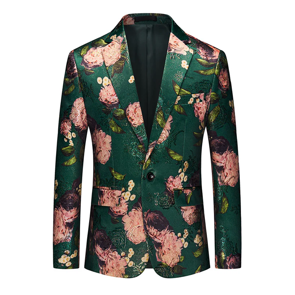 Blazer pivoine abstractionniste S8190 