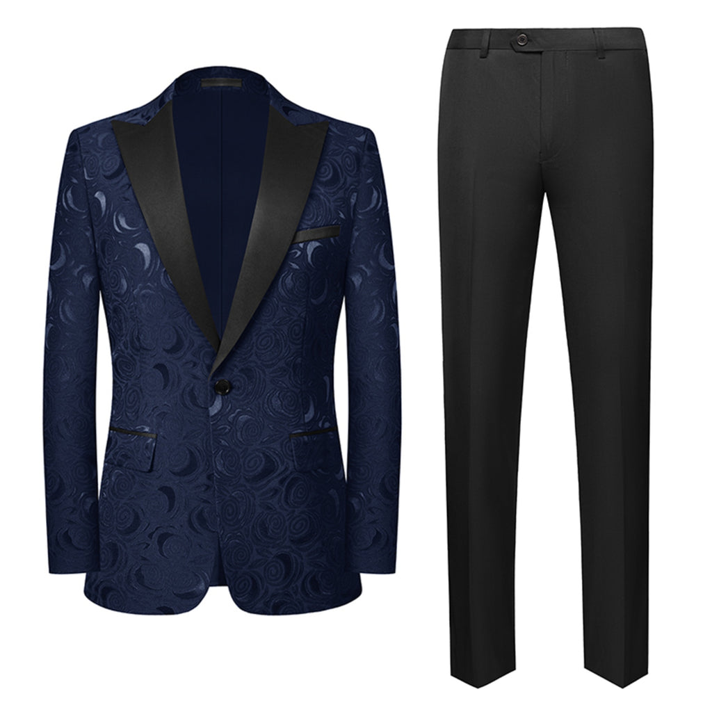 Midnight Gala Floral Jacquard Suit S8727 | Midnight Gala | Suitmine
