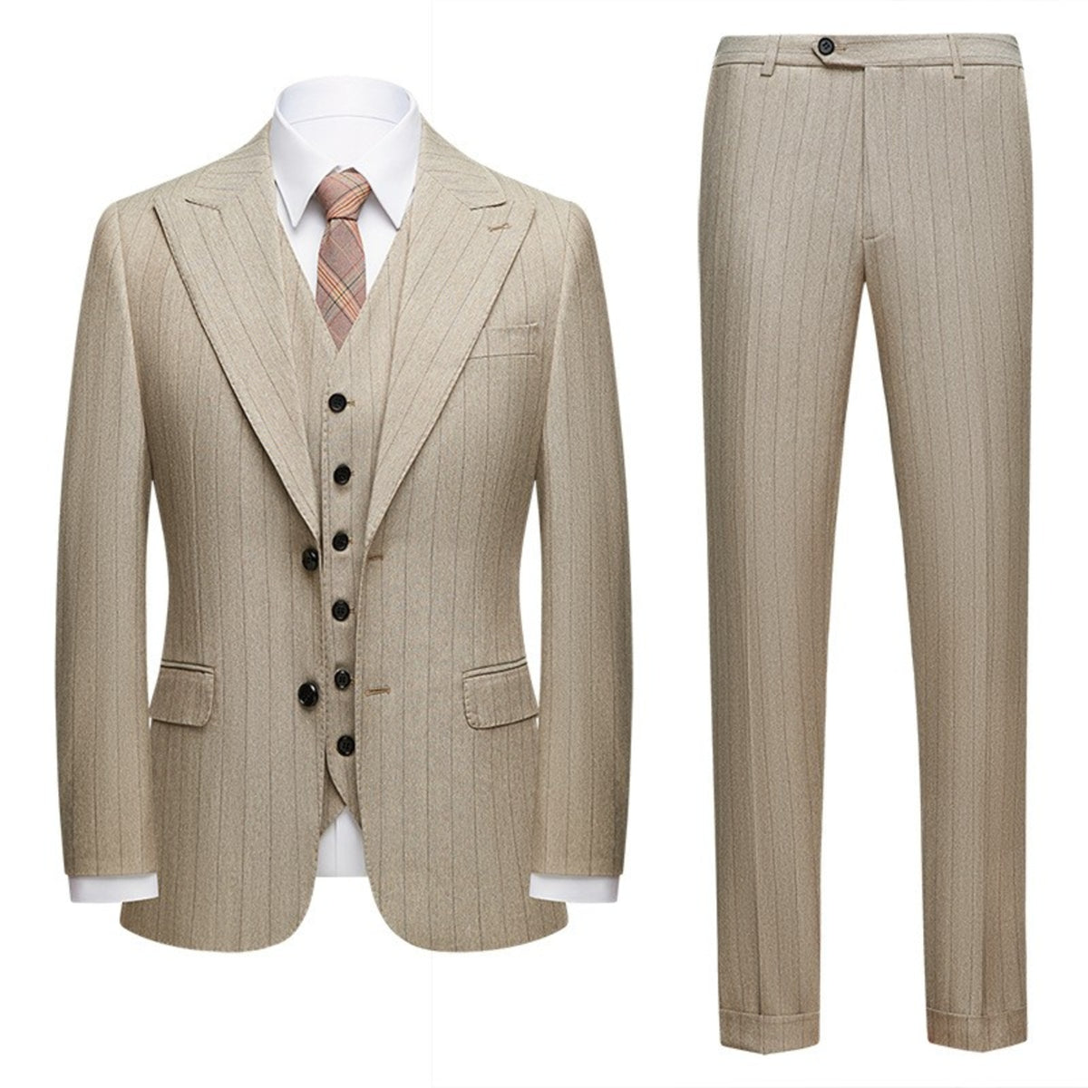 Executive Pinstripe 3-Piece Suit S8739