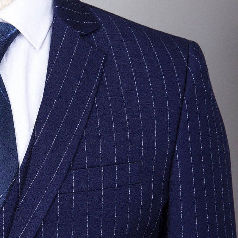 SUITMINE_Black_Stripe_Party_Suit_S8606_Party_Wear_SUITMINE