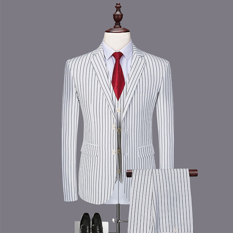 SUITMINE_Black_Stripe_Party_Suit_S8606_Party_Wear_SUITMINE