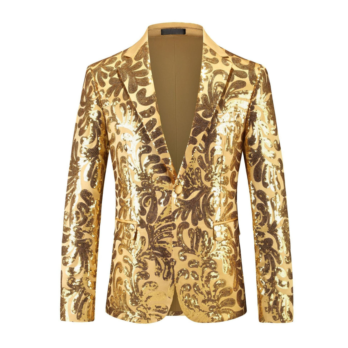 SUITMINE Gold Sequin Suit S8613