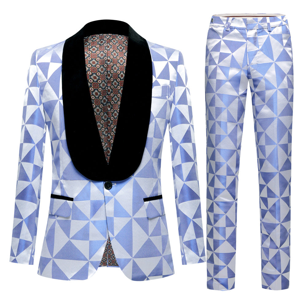 Multi-colored jacquard Suit M8017