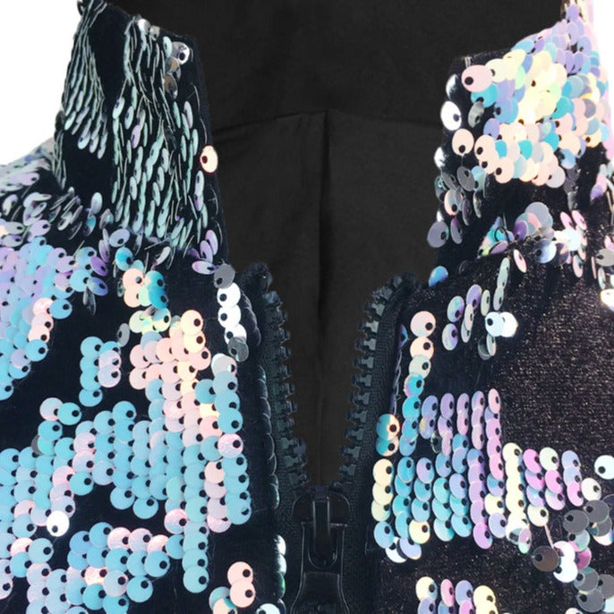 Multicolor Sequins Blazer S8400