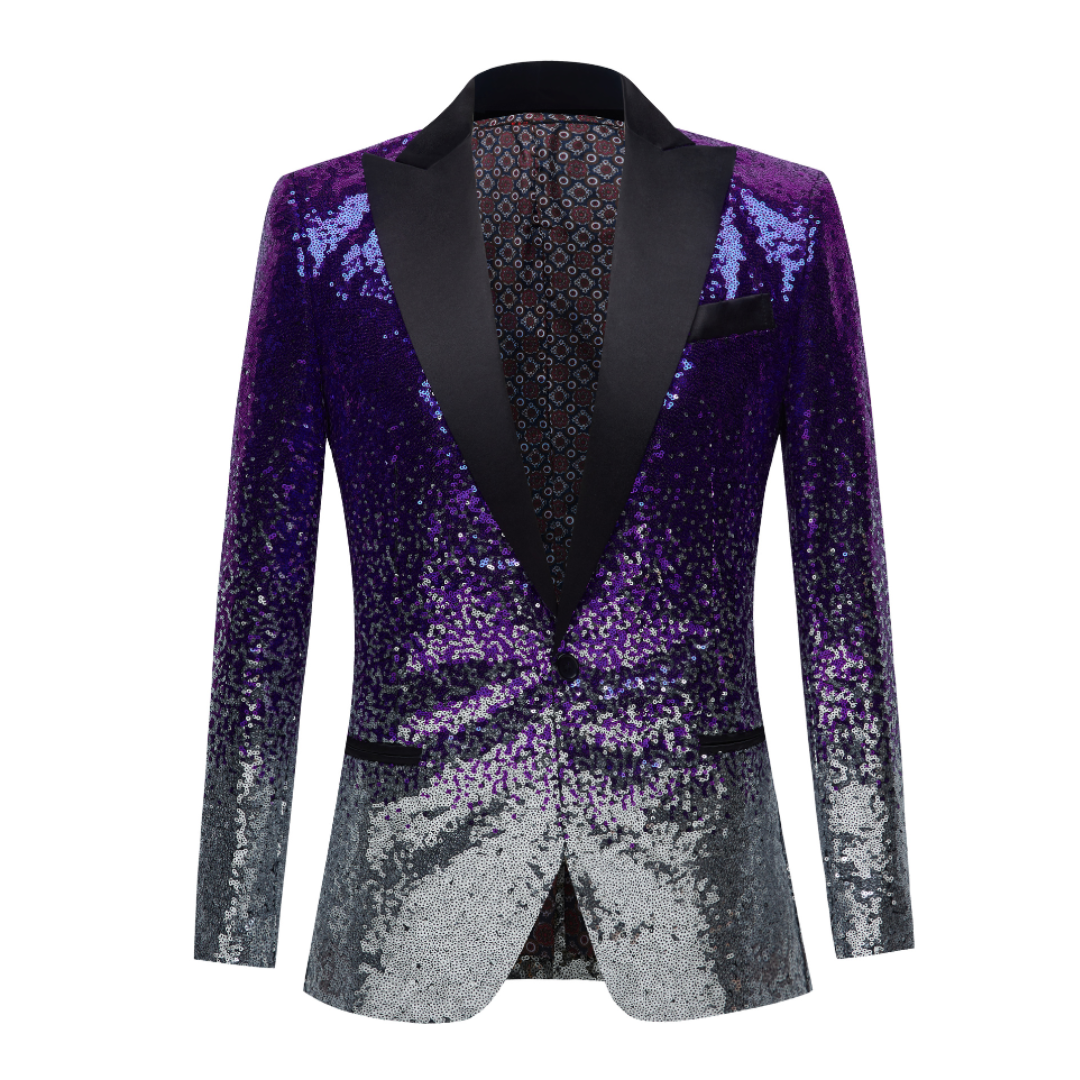 Two-tone Sequins Tuxedo M8053