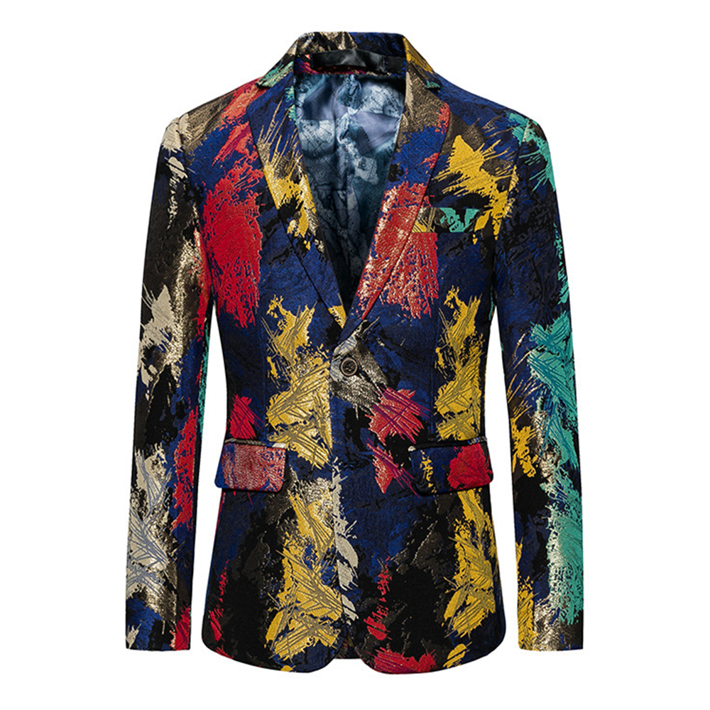 Abstract Canvas Brushstroke Blazer S8335